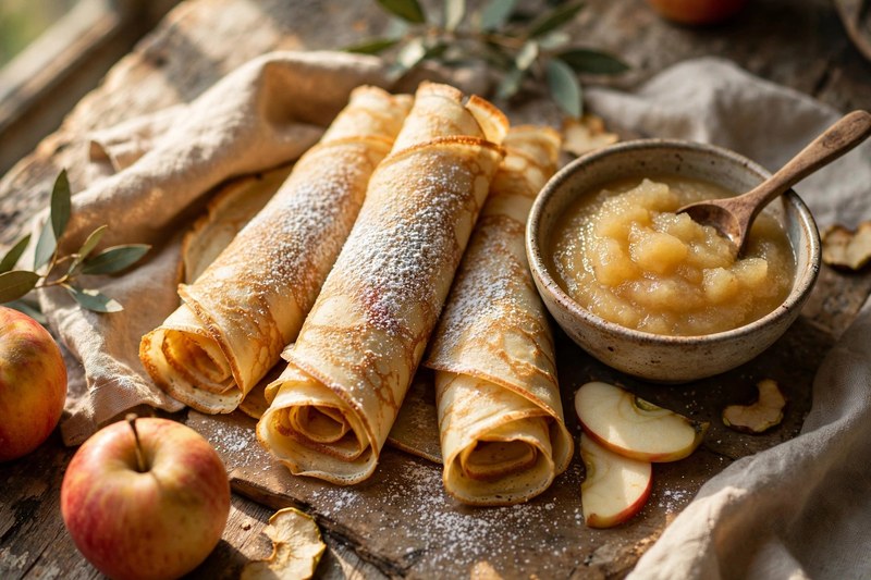 Photo of Pfannkuchen mit Apfelmus, a breakfast recipe from FluentFuel
