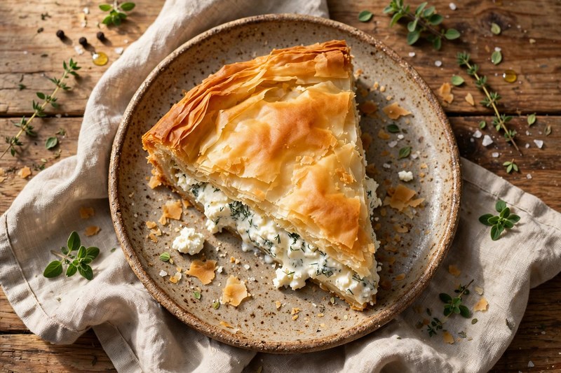 Photo of Tiropita (Cheese Pie), a breakfast recipe from FluentFuel