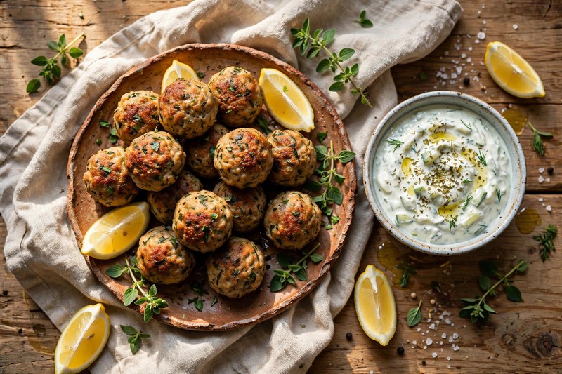 Photo of Keftedes (Herbed Meatballs), a dinner recipe from FluentFuel