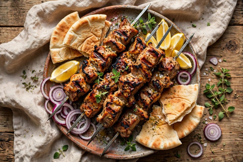 Photo of Pork Souvlaki, a dinner recipe from FluentFuel