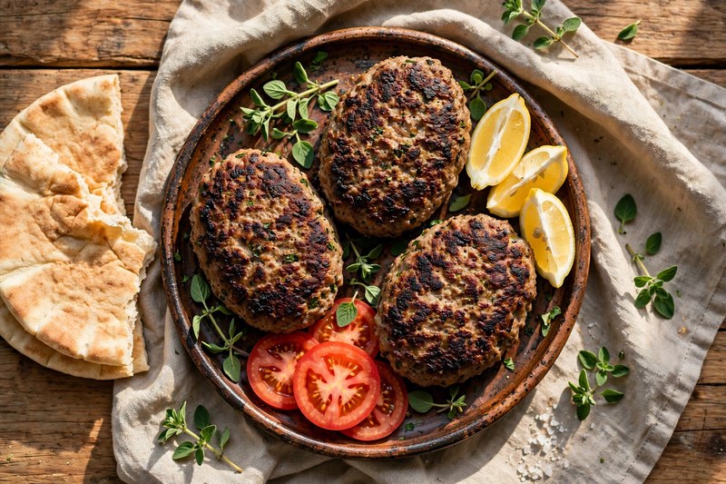 Photo of Biftekia (Greek Burger Patties), a dinner recipe from FluentFuel