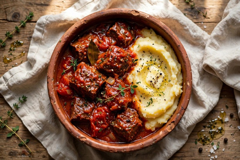 Photo of Kokkinisto (Red-Braised Beef), a dinner recipe from FluentFuel