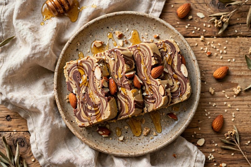Photo of Tahini Halvas, a snack recipe from FluentFuel