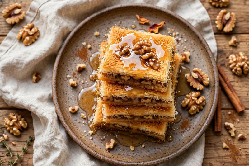 Photo of Kataifi (Shredded Pastry with Walnuts), a snack recipe from FluentFuel
