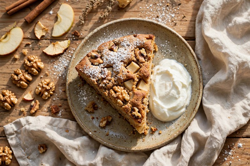 Photo of Milopita (Apple Spice Cake), a snack recipe from FluentFuel