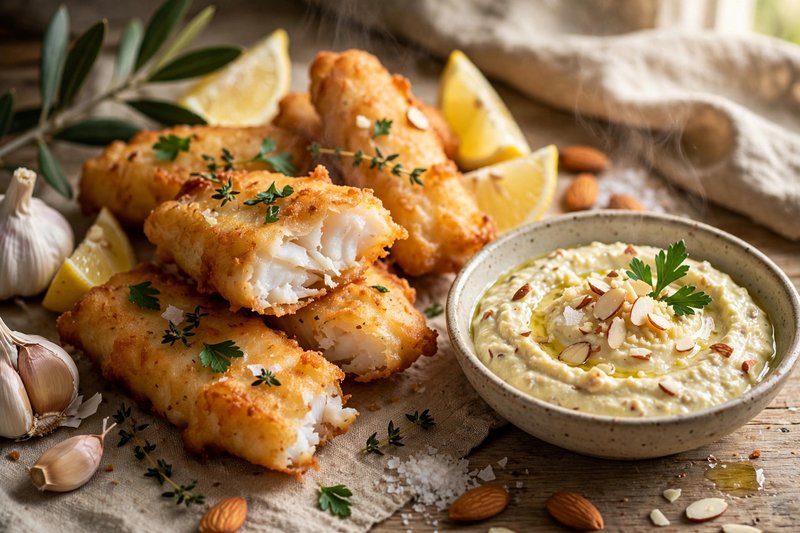 Photo of Bakaliaros Skordalia, a dinner recipe from FluentFuel