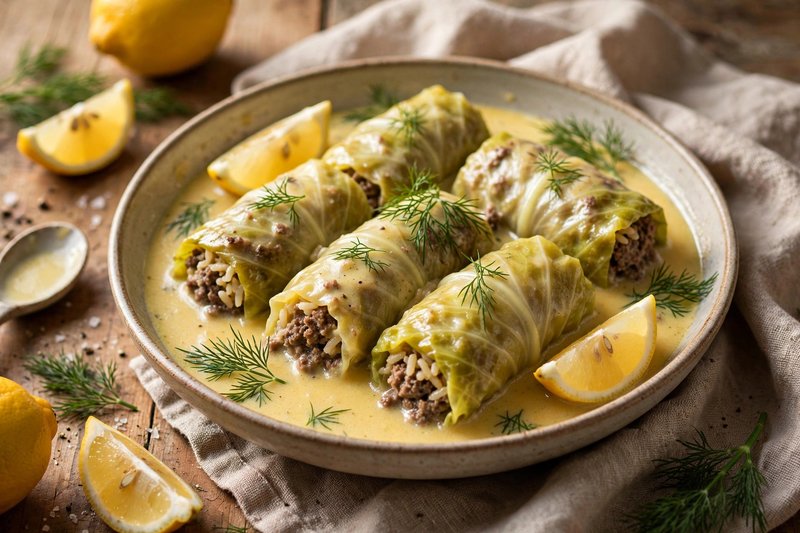 Photo of Lachanodolmades, a dinner recipe from FluentFuel