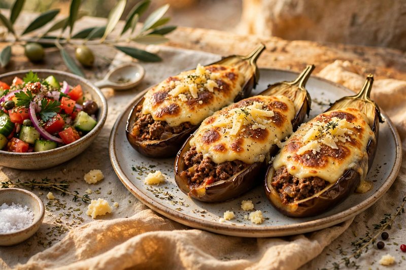 Photo of Papoutsakia, a dinner recipe from FluentFuel