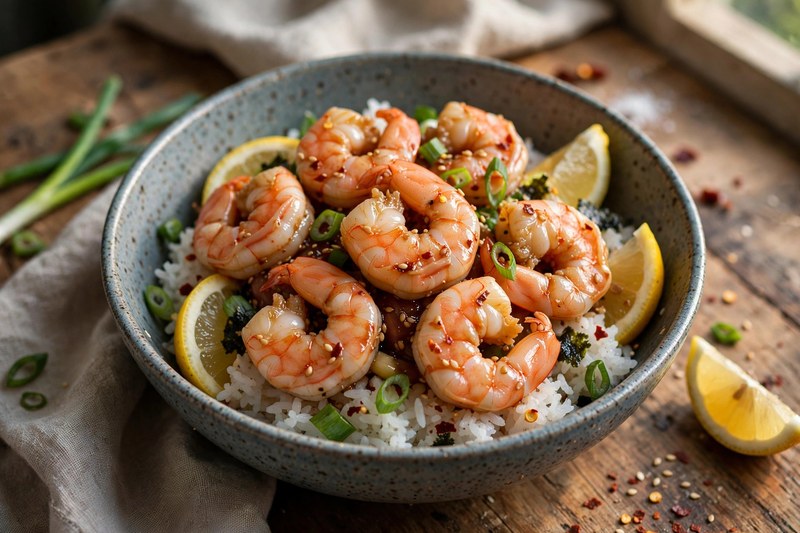 Photo of Shrimp Poke, a lunch recipe from FluentFuel