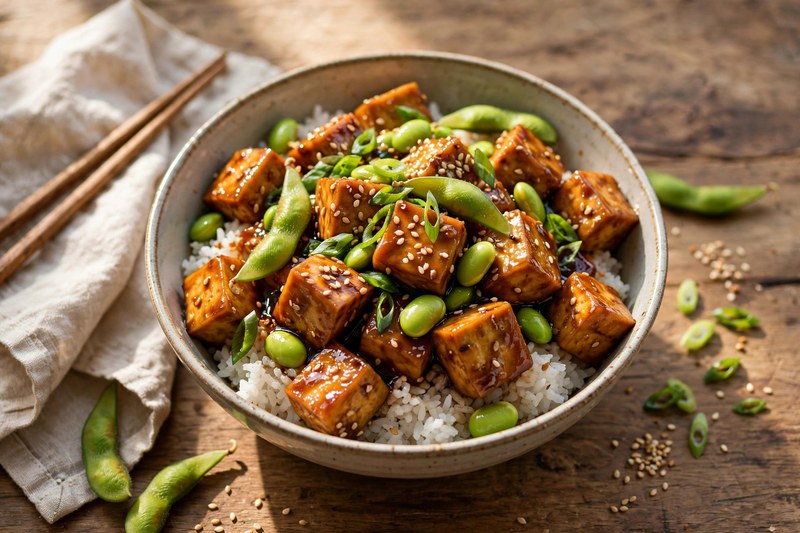 Photo of Tofu Poke, a lunch recipe from FluentFuel