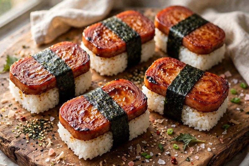 Photo of Spam Musubi, a lunch recipe from FluentFuel