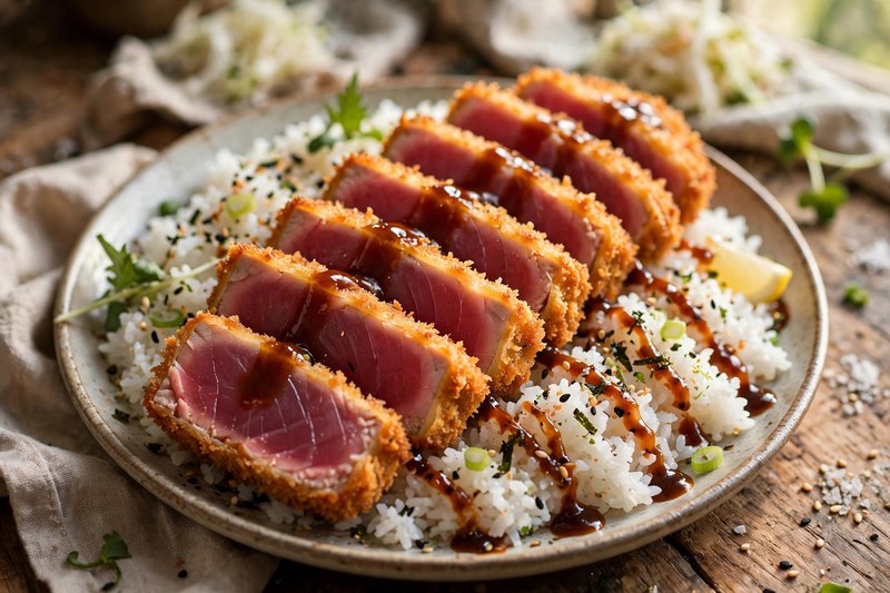 Photo of Ahi Katsu, a lunch recipe from FluentFuel