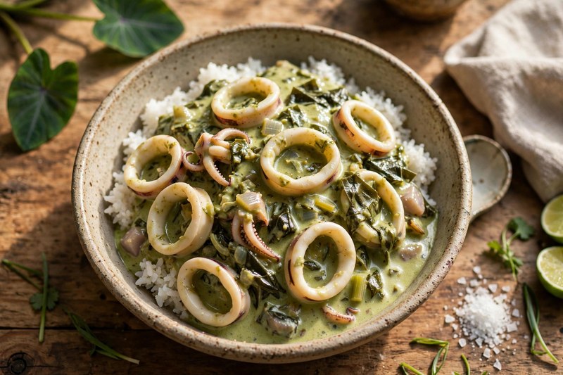 Photo of Squid Luau, a dinner recipe from FluentFuel