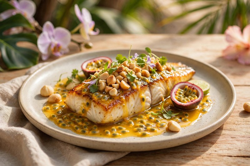 Photo of Mahi Mahi with Lilikoi Butter, a dinner recipe from FluentFuel