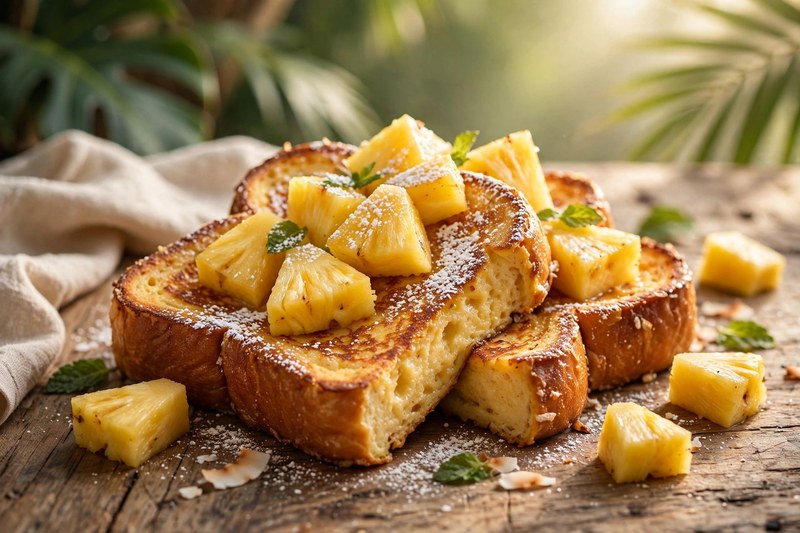 Photo of Hawaiian Sweet Bread French Toast, a breakfast recipe from FluentFuel