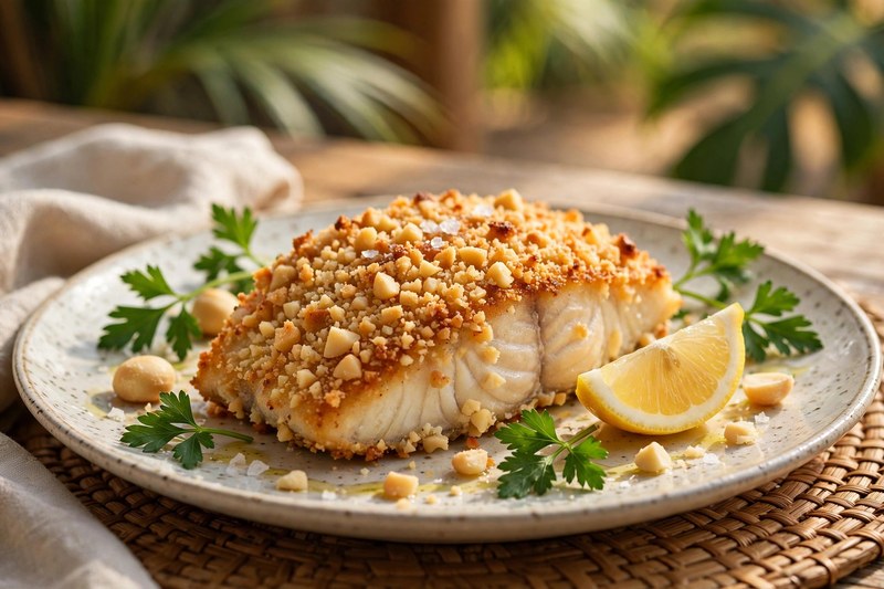 Photo of Macadamia-Crusted Ono, a dinner recipe from FluentFuel