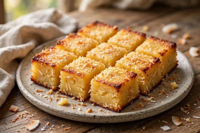 Photo of Butter Mochi, a snack recipe from FluentFuel