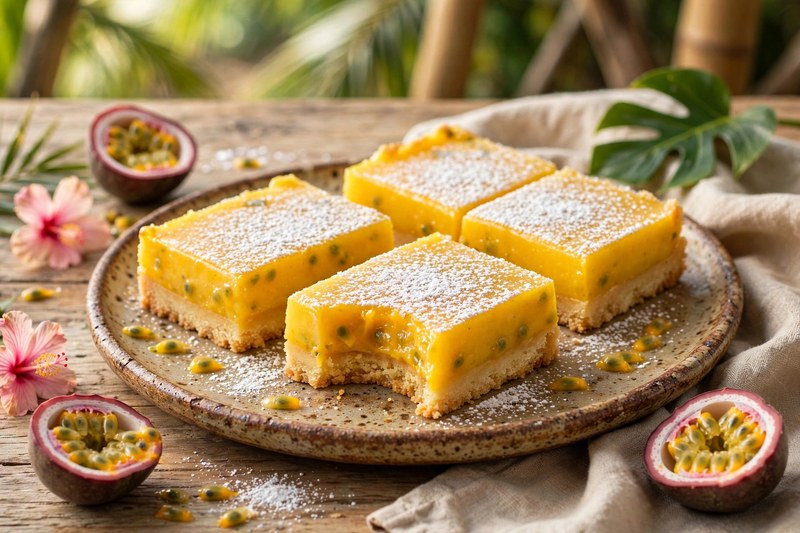 Photo of Lilikoi Bars, a snack recipe from FluentFuel