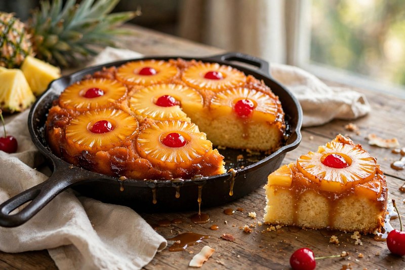 Photo of Pineapple Upside-Down Cake, a snack recipe from FluentFuel