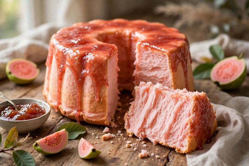 Photo of Guava Chiffon Breakfast Cake, a breakfast recipe from FluentFuel