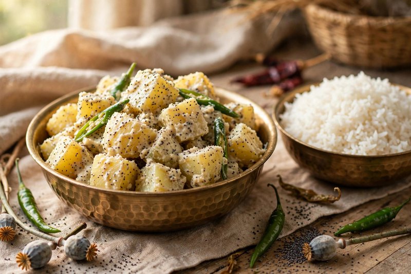 Photo of Aloo Posto, a lunch recipe from FluentFuel