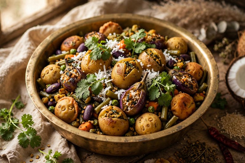 Photo of Undhiyu, a dinner recipe from FluentFuel