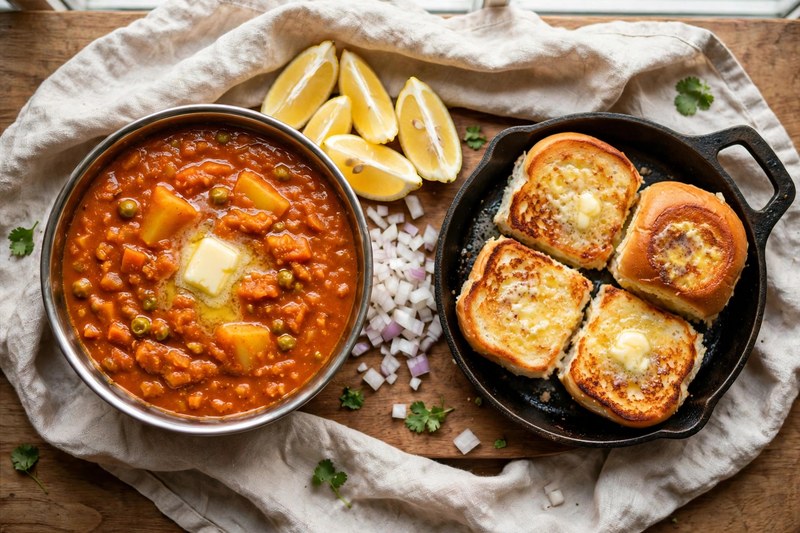 Photo of Pav Bhaji, a dinner recipe from FluentFuel