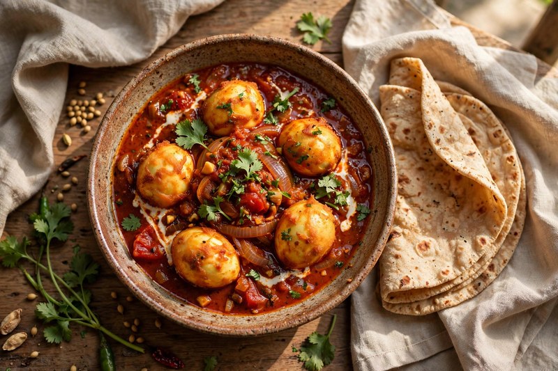 Photo of Dhaba-Style Egg Curry, a dinner recipe from FluentFuel