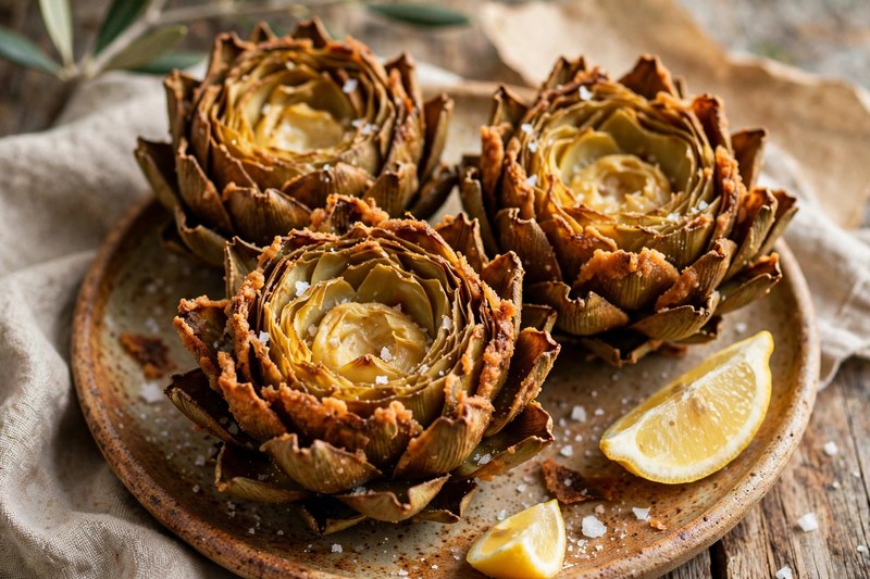 Photo of Carciofi alla Giudia, a snack recipe from FluentFuel