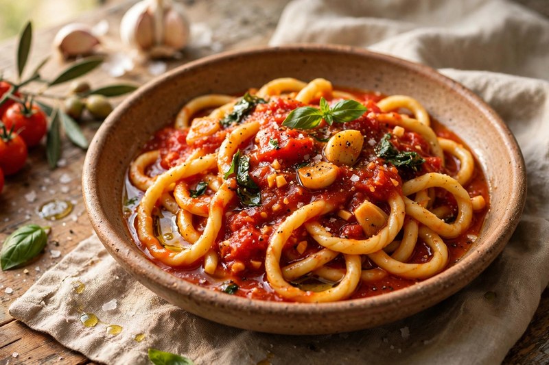 Photo of Pici con Aglione, a dinner recipe from FluentFuel