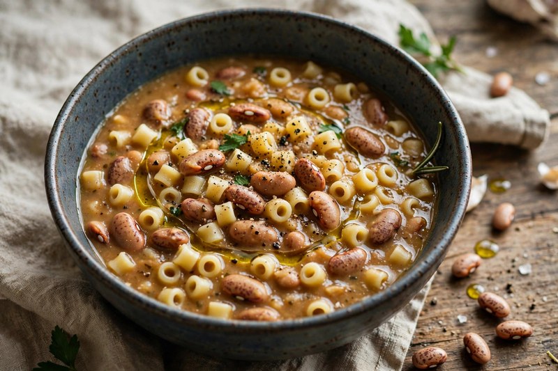 Photo of Pasta e Fagioli, a lunch recipe from FluentFuel