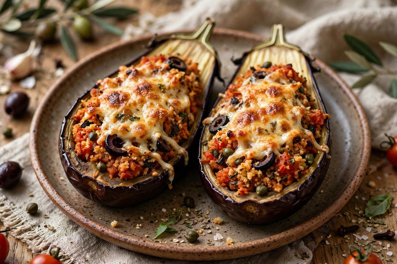 Photo of Melanzane Ripiene alla Calabrese, a dinner recipe from FluentFuel