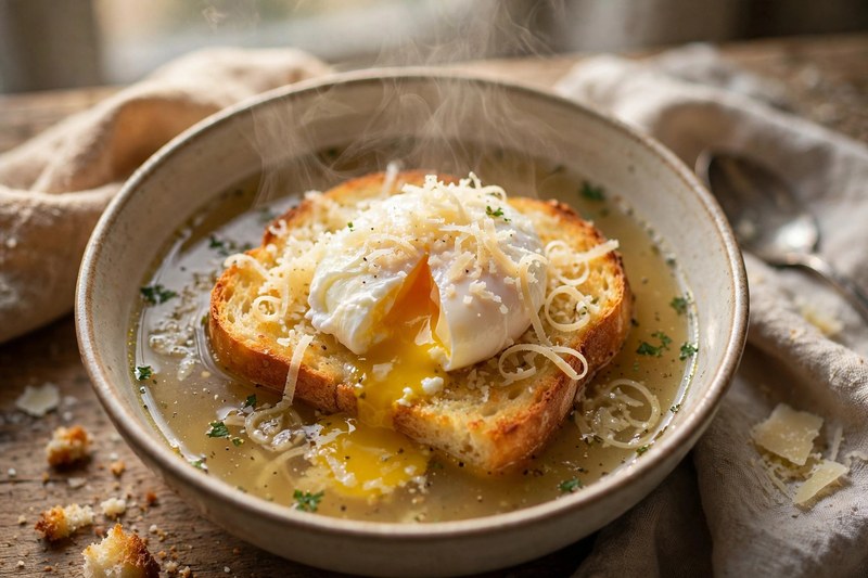 Photo of Zuppa Pavese, a lunch recipe from FluentFuel