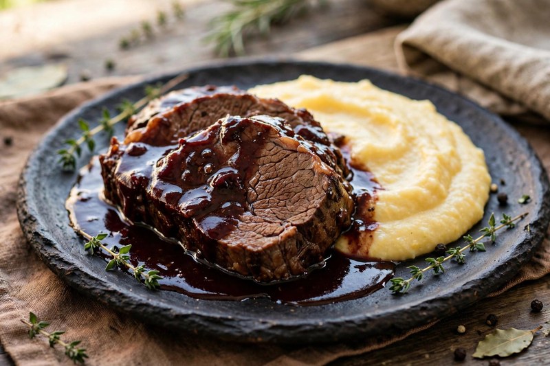 Photo of Brasato al Barolo, a dinner recipe from FluentFuel