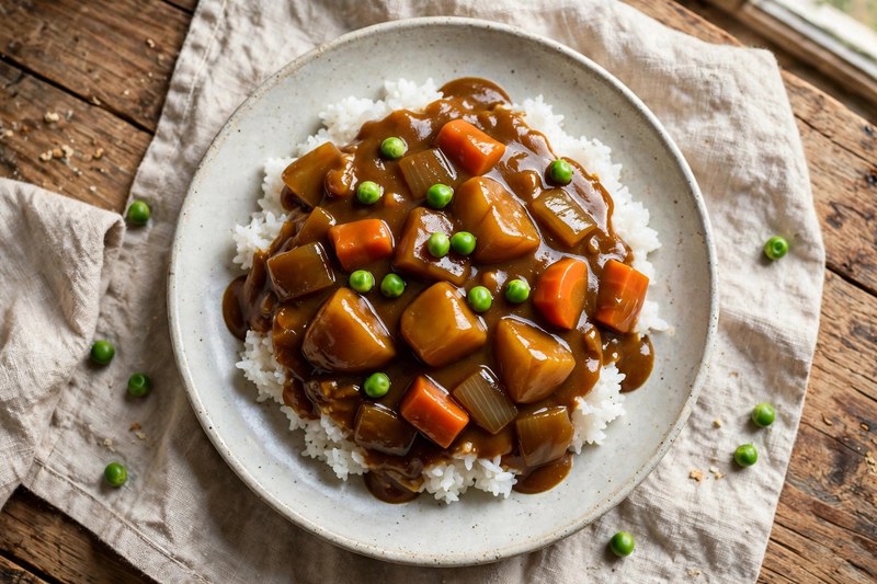 Photo of Vegetable Japanese Curry Rice, a dinner recipe from FluentFuel