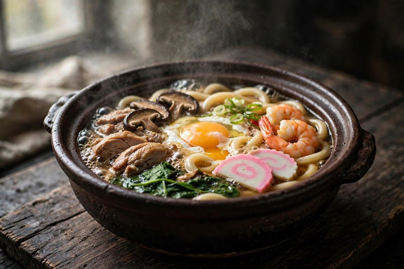 Photo of Nabeyaki Udon, a dinner recipe from FluentFuel