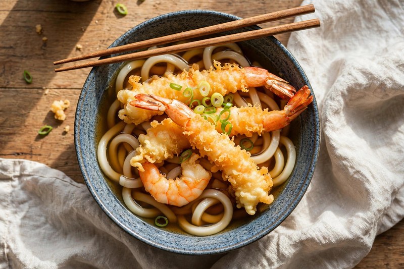 Photo of Shrimp Tempura Udon, a dinner recipe from FluentFuel