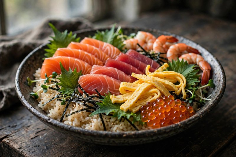 Photo of Chirashi Bowl, a dinner recipe from FluentFuel