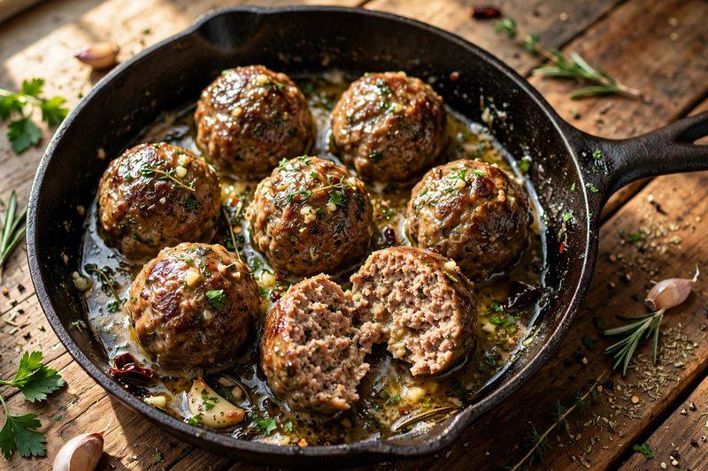 Photo of Garlic Butter Italian Meatballs, a dinner recipe from FluentFuel