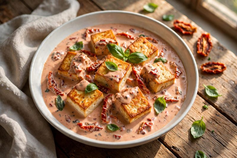 Photo of Creamy Sun-Dried Tofu, a dinner recipe from FluentFuel