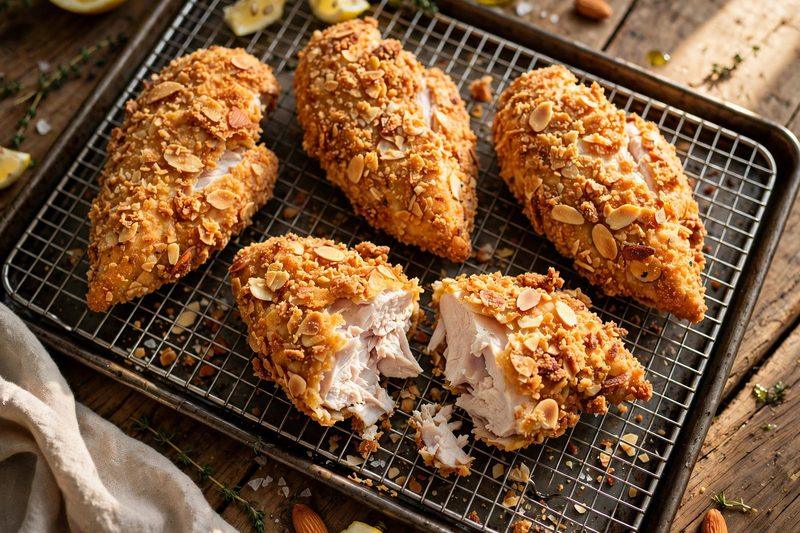 Photo of Almond-Crusted Fried Chicken, a dinner recipe from FluentFuel