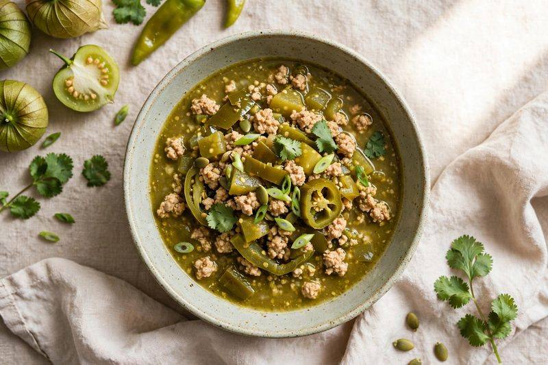 Photo of Turkey Chili Verde, a lunch recipe from FluentFuel
