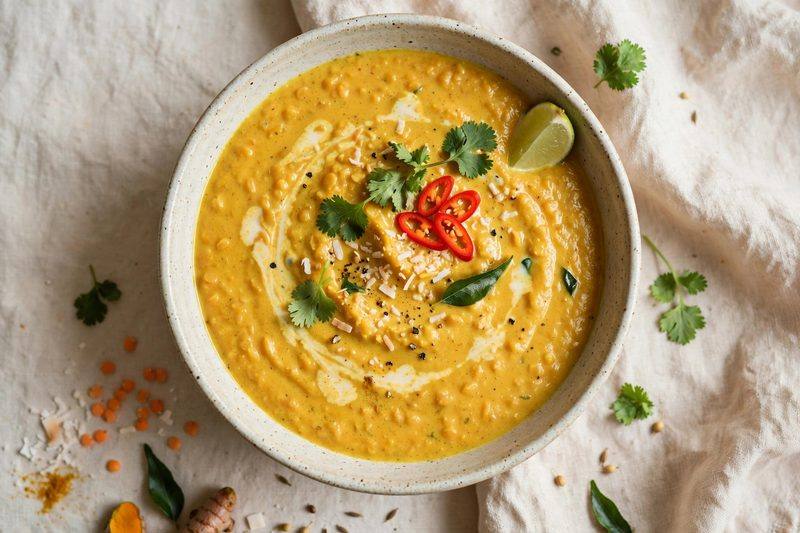 Photo of Red Lentil Dahl Bowl, a lunch recipe from FluentFuel