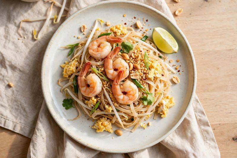 Photo of Lightened Pad Thai, a lunch recipe from FluentFuel