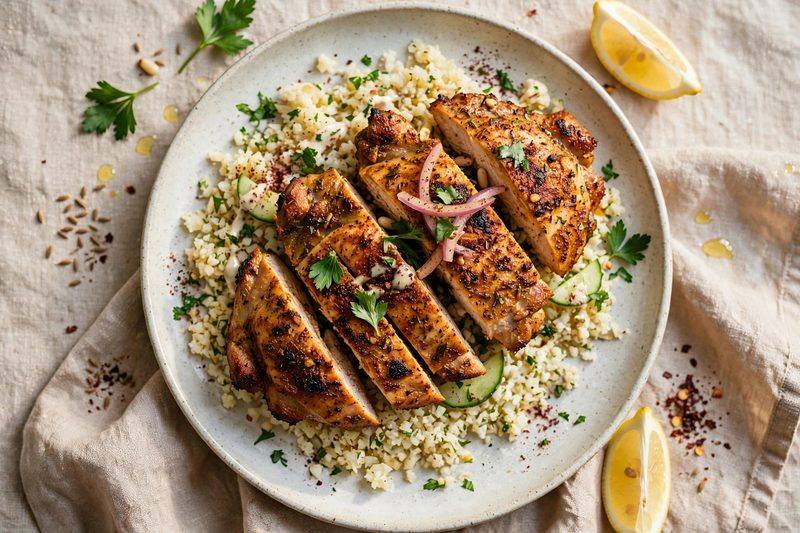 Photo of Chicken Shawarma Plate, a lunch recipe from FluentFuel