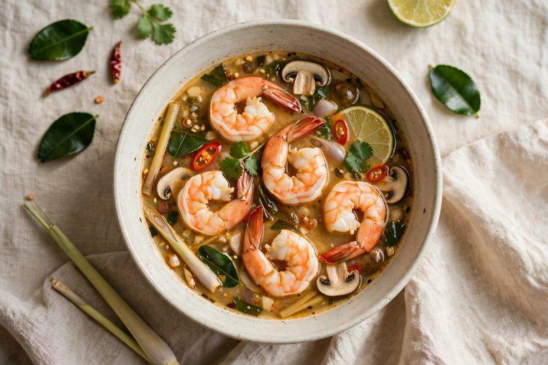 Photo of Tom Yum Shrimp Soup, a lunch recipe from FluentFuel