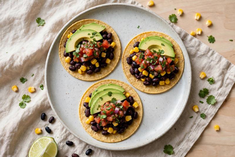 Photo of Black Bean & Corn Tacos, a lunch recipe from FluentFuel