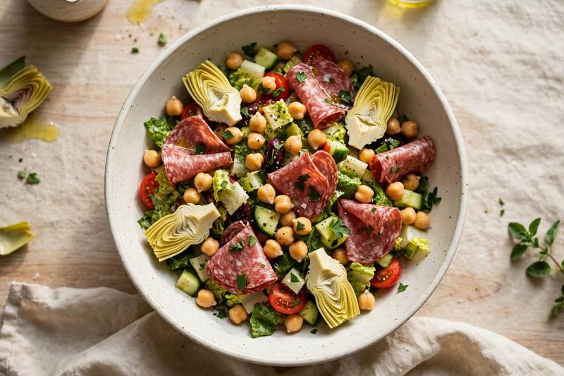 Photo of Antipasto Chopped Salad, a lunch recipe from FluentFuel