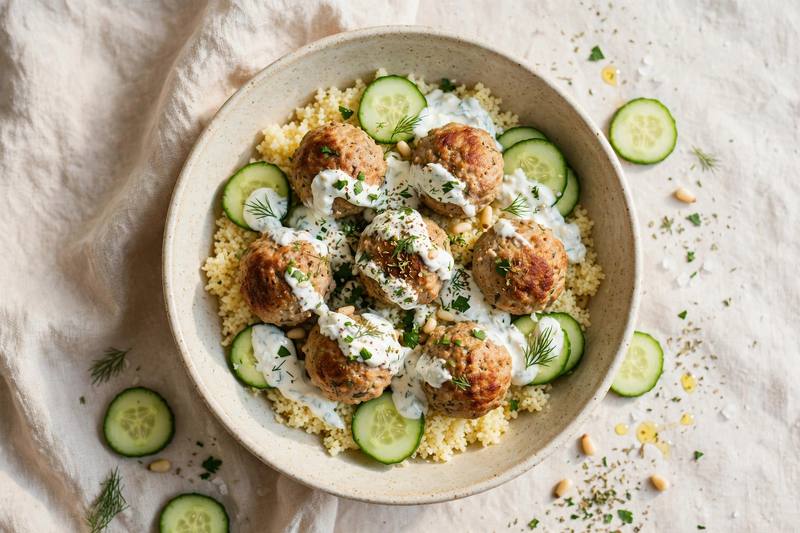 Photo of Mediterranean Turkey Meatball Bowl, a lunch recipe from FluentFuel