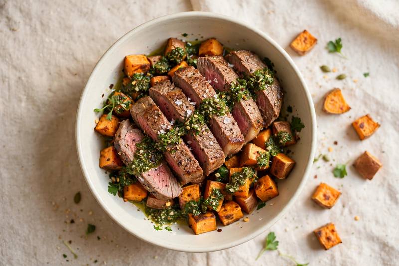 Photo of Chimichurri Steak Bowl, a lunch recipe from FluentFuel